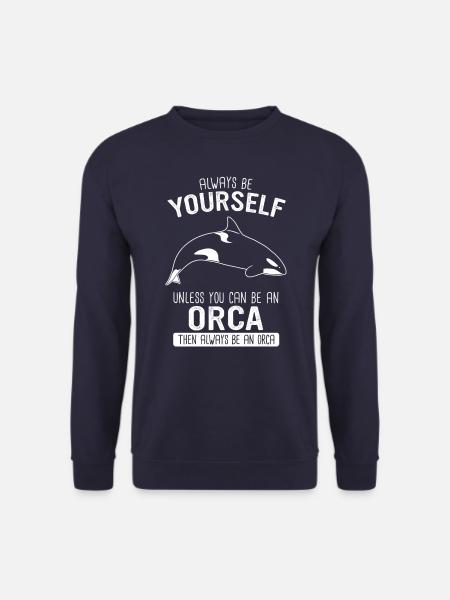 Orca Killerwal Ozean Tier Wale - Unisex Pullover - Navy
