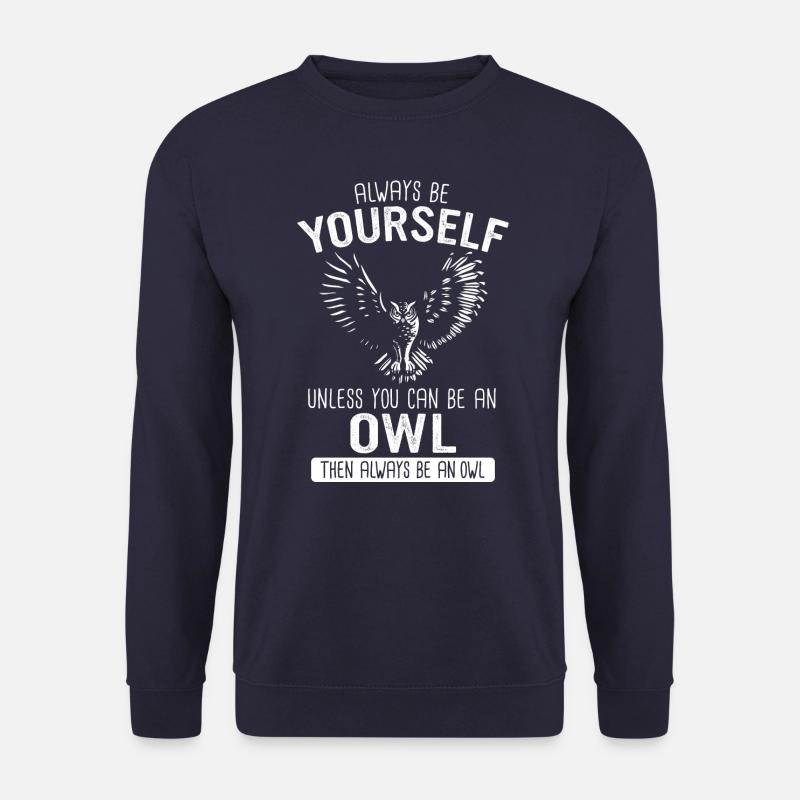 Eule Vogel Tier Eulen - Unisex Pullover - Navy