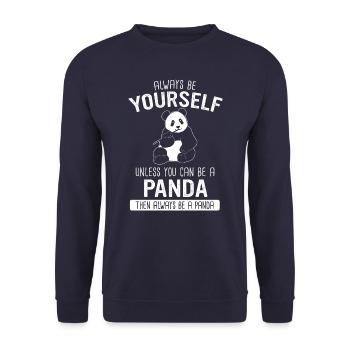 Panda Bear Panda Animal Pandas - Sweat-shirt Unisexe - marine - Devant - Alina (178cm) & Michal (187cm)