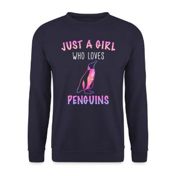 Pinguin Pinguine Tier - Unisex Pullover - Navy - Vorne - Alina (178cm) & Michal (187cm)