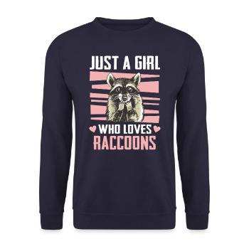 Raton laveur - Sweat-shirt Unisexe - marine - Devant - Alina (178cm) & Michal (187cm)