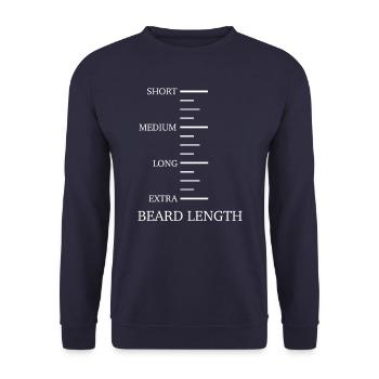Bart Schnurrbart Bärtige Männer - Unisex Pullover - Navy - Vorne - Alina (178cm) & Michal (187cm)