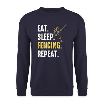 Fencing fencers - Unisex Sweatshirt - navy - Front - Alina (178cm) & Michal (187cm)