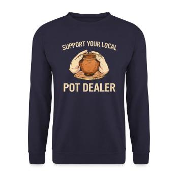 Poterie Poterie Argile Céramique Poterie - Sweat-shirt Unisexe - marine - Devant - Alina (178cm) & Michal (187cm)