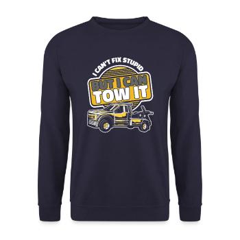 Tow Truck Truck Tow Truck - Unisex Sweatshirt - navy - Front - Alina (178cm) & Michal (187cm)