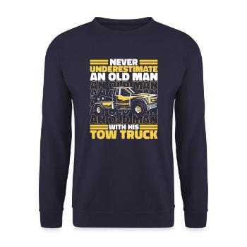 Tow Truck Truck Tow Truck - Unisex Sweatshirt - navy - Front - Alina (178cm) & Michal (187cm)