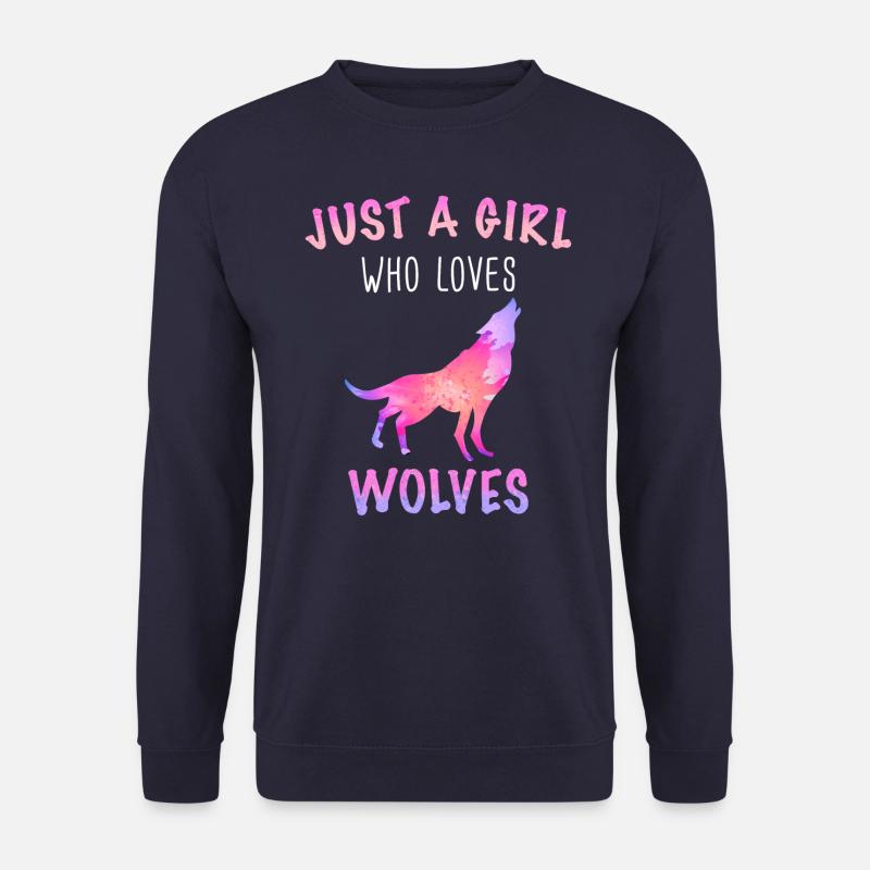 Wolf Wölfe Tier Jaulen - Unisex Pullover - Navy