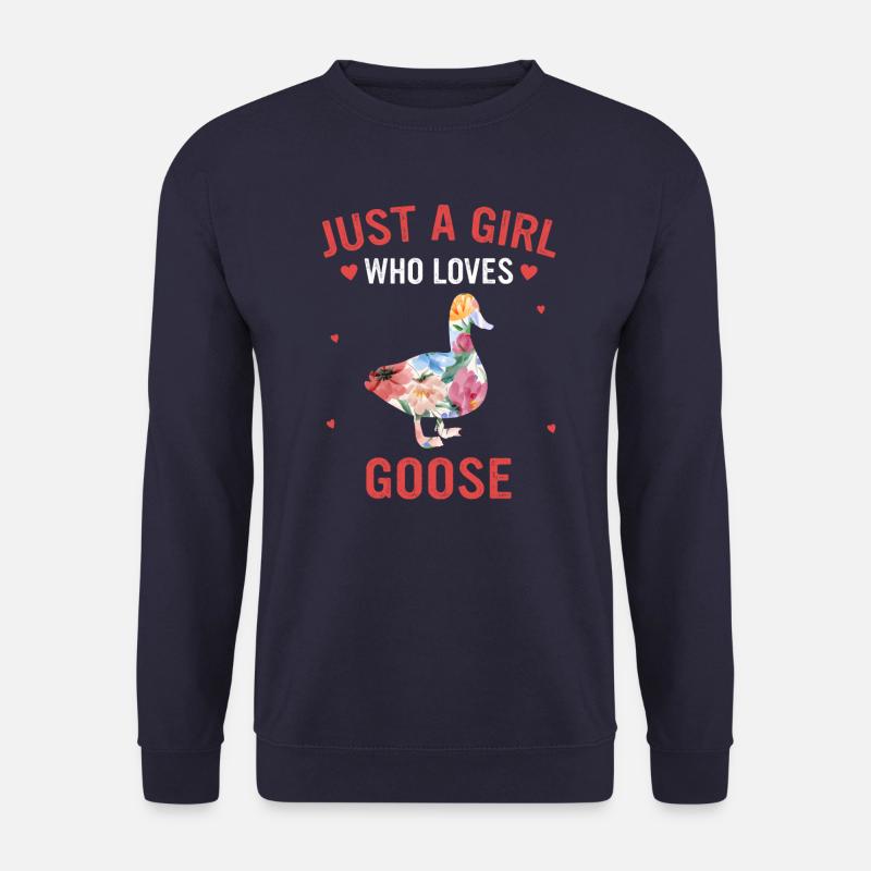 Gans Tier Vogel Gänse - Unisex Pullover - Navy