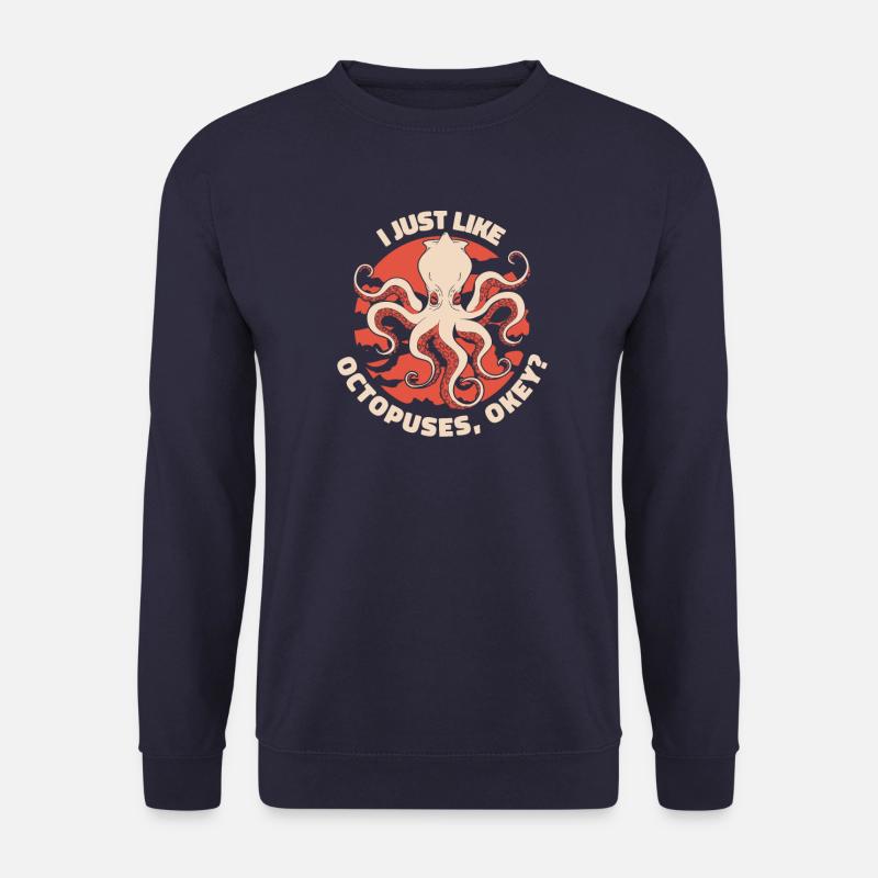Octopus Octopus Cuttlefish Animal - Unisex Sweatshirt - navy