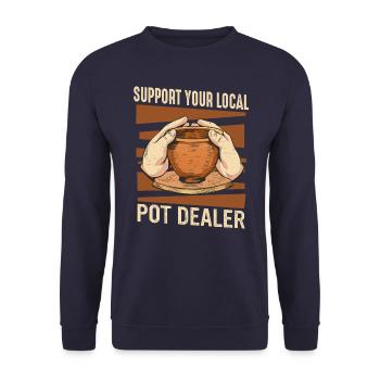 Poterie Poterie Argile Céramique Poterie - Sweat-shirt Unisexe - marine - Devant - Alina (178cm) & Michal (187cm)