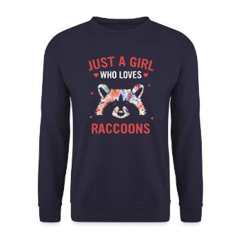 Raccoon - Unisex Sweatshirt - navy - Front - Alina (178cm) & Michal (187cm)