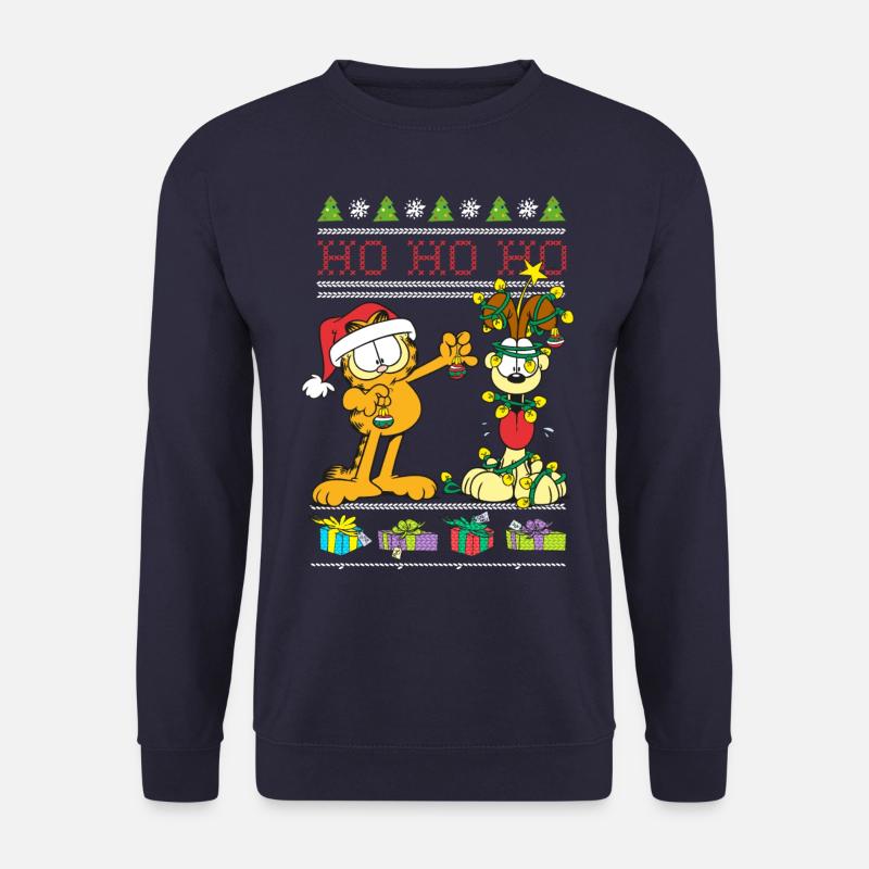 Garfield Und Odie Christmas Hohoho - Unisex Pullover - Navy