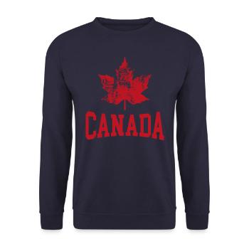 Canada - Sweat-shirt Unisexe - marine - Devant - Alina (178cm) & Michal (187cm)
