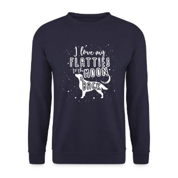 Flattie Moon - Sweat-shirt Unisexe - marine - Devant - Alina (178cm) & Michal (187cm)
