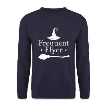 Vielflieger Halloween - Unisex Pullover - Navy - Vorne - Alina (178cm) & Michal (187cm)