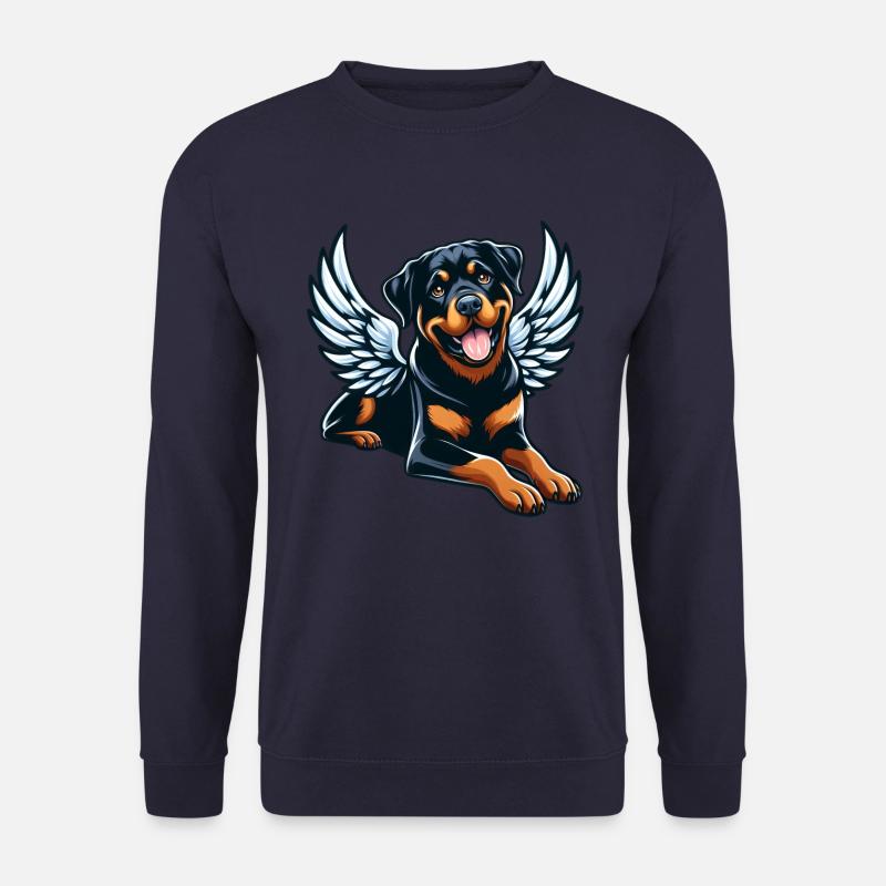 Mignon Rottweiler ange style comique - Sweat-shirt Unisexe - marine