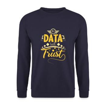 Data Scientist Data Enginieer - Unisex Pullover - Navy - Vorne - Alina (178cm) & Michal (187cm)
