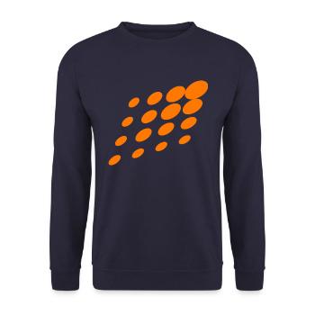 Punkt Muster - Unisex Pullover - Navy - Vorne - Alina (178cm) & Michal (187cm)