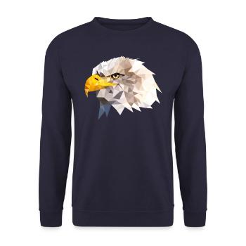 Aigle à tête blanche aigle de mer Aigle américain Eagle - Sweat-shirt Unisexe - marine - Devant - Alina (178cm) & Michal (187cm)