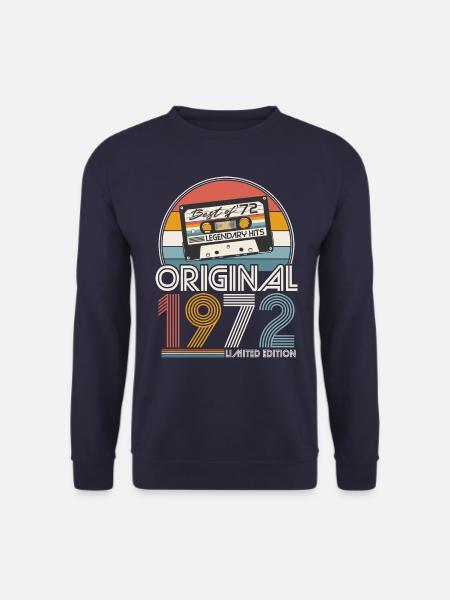 1972 Vintage Birthday Retro Gift - Unisex Sweatshirt - navy