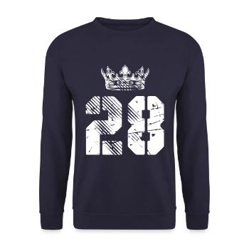 28 Couronne numérique - Sweat-shirt Unisexe - marine - Devant - Alina (178cm) & Michal (187cm)