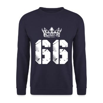 66 Couronne numérique - Sweat-shirt Unisexe - marine - Devant - Alina (178cm) & Michal (187cm)