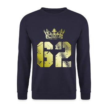 62 Couronne numérique - Sweat-shirt Unisexe - marine - Devant - Alina (178cm) & Michal (187cm)