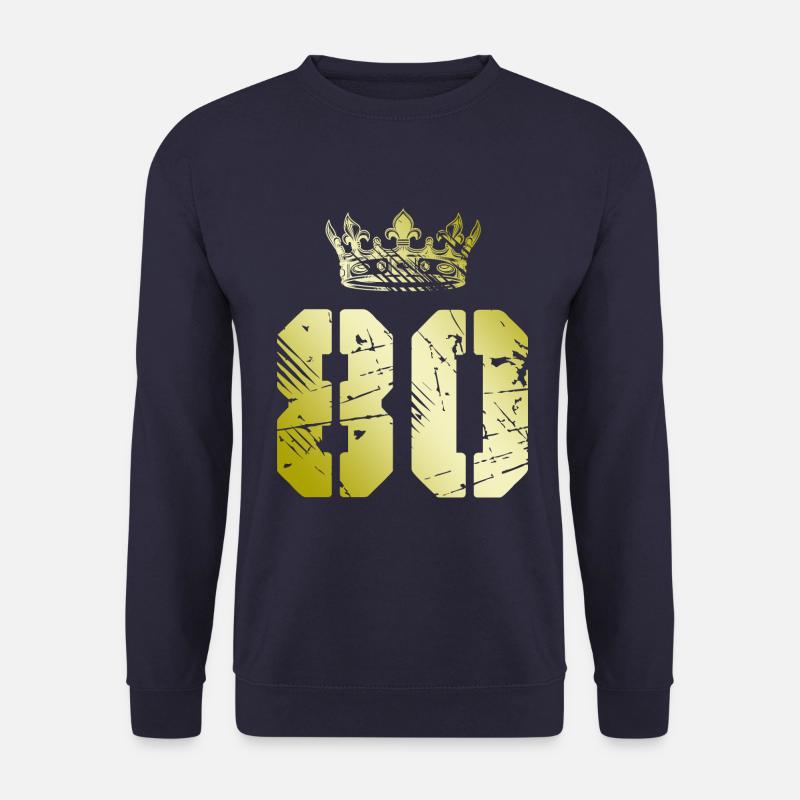 80 Zahl Krone - Unisex Pullover - Navy