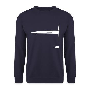 segelflugzeug glider - Unisex Sweatshirt - navy - Front - Alina (178cm) & Michal (187cm)