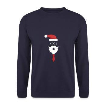 Santa Claus T-shirt, Santa Claus, Santa Claus - Unisex Sweatshirt - navy - Front - Alina (178cm) & Michal (187cm)