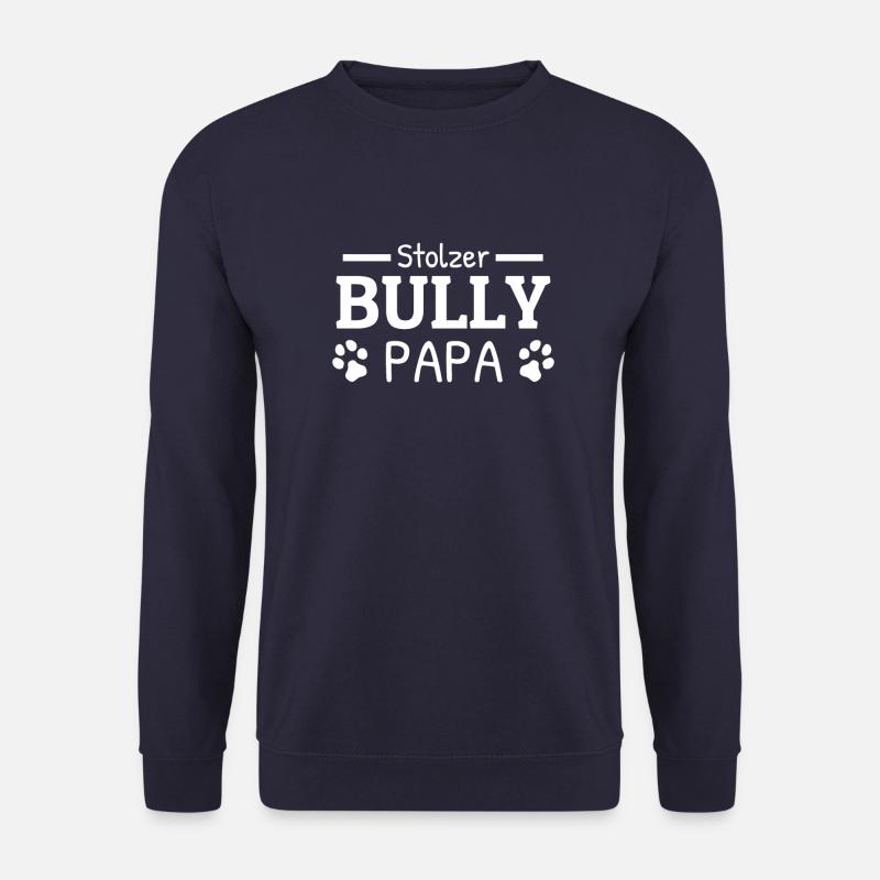 Stolzer Bully Papa Frenchie Bulldogge Geschenk - Unisex Pullover - Navy