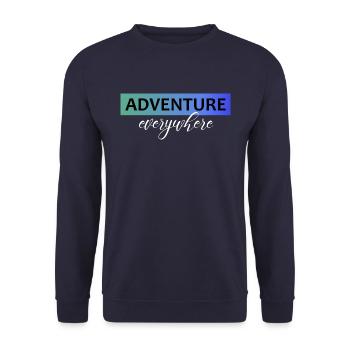 Adventure everywhere - Unisex Pullover - Navy - Vorne - Alina (178cm) & Michal (187cm)