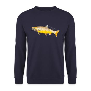 Zuger Roetel im Art Design - Unisex Pullover - Navy - Vorne - Alina (178cm) & Michal (187cm)
