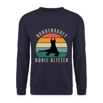 Dobie Glitter Retro Sunset - Unisex Pullover - Navy - Vorne - Alina (178cm) & Michal (187cm)