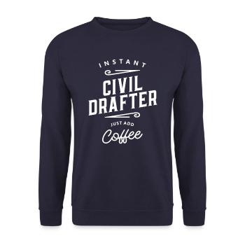 Ziviler Drafter Lustige Berufsbezeichnung Beruf - Unisex Pullover - Navy - Vorne - Alina (178cm) & Michal (187cm)