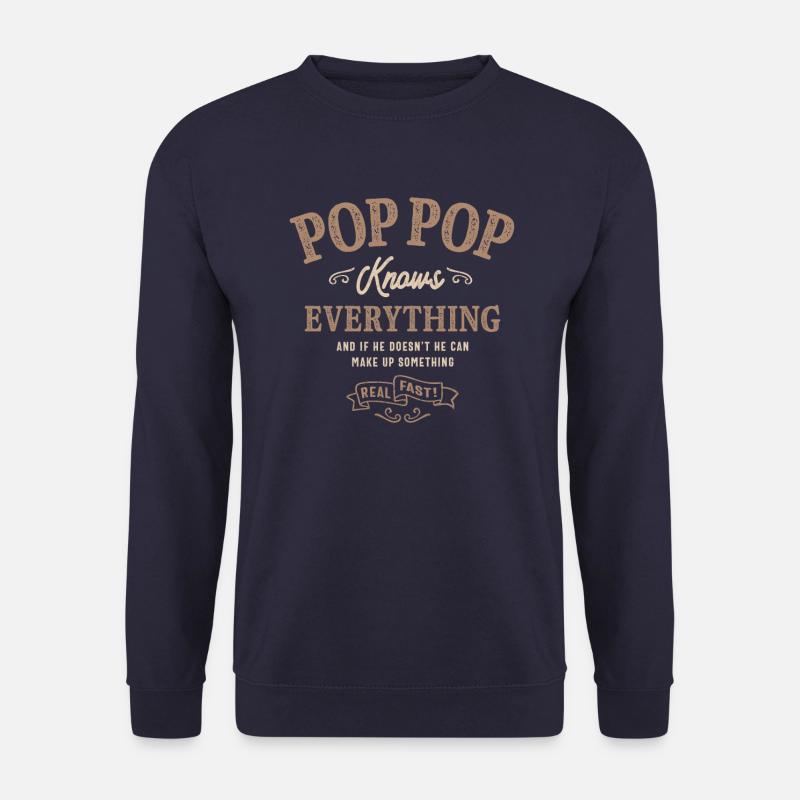Pop-Pop Knows Everything - Unisex Sweatshirt - navy