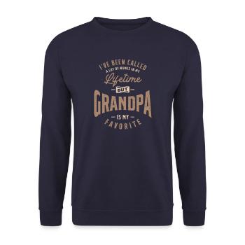 On m’a appelé beaucoup de noms grand-père préféré - Sweat-shirt Unisexe - marine - Devant - Alina (178cm) & Michal (187cm)