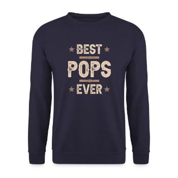Best Pops Ever - Unisex Sweatshirt - navy - Front - Alina (178cm) & Michal (187cm)