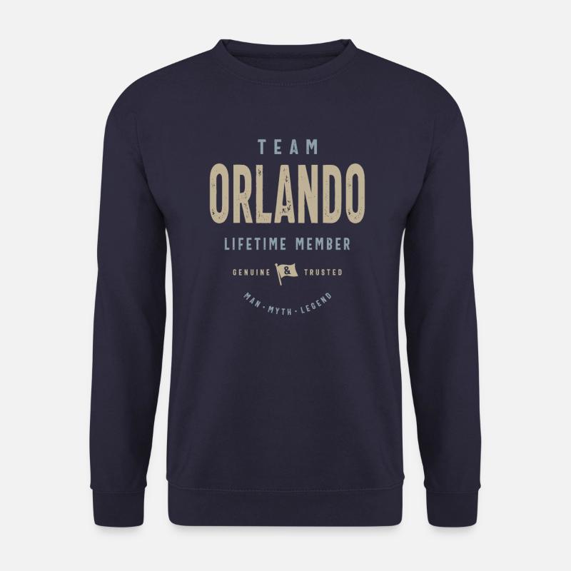 Team Orlando Lifetime Member Personalized Name - Unisex Sweatshirt - navy