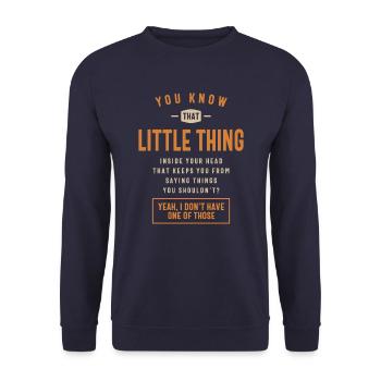 Vous savez cette petite chose drôle sarcastique - Sweat-shirt Unisexe - marine - Devant - Alina (178cm) & Michal (187cm)