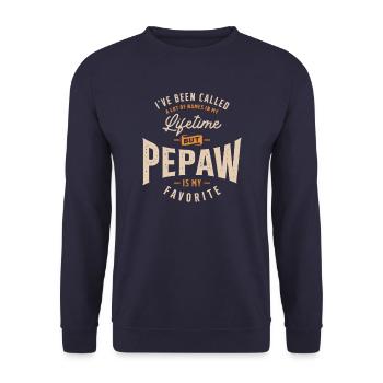 Pepaw est mon grand-père préféré - Sweat-shirt Unisexe - marine - Devant - Alina (178cm) & Michal (187cm)