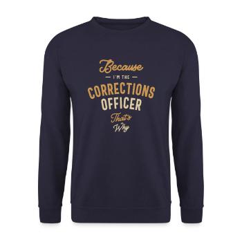 Justizvollzugsbeamter Beruf Geburtstagsarbeiter - Unisex Pullover - Navy - Vorne - Alina (178cm) & Michal (187cm)