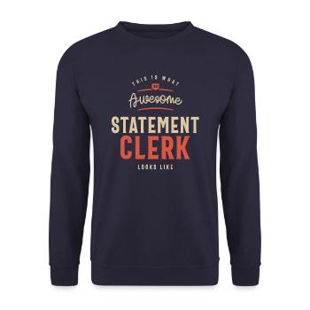 Drôle génial Commis de déclaration Profession d’emploi - Sweat-shirt Unisexe - marine - Devant - Alina (178cm) & Michal (187cm)
