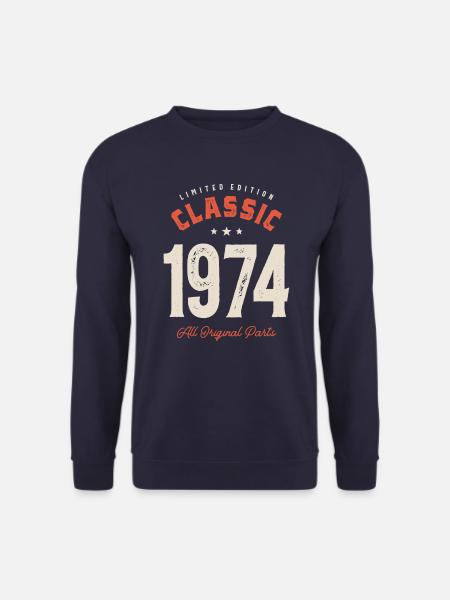 Classic 1974 - 48th Birthday Vintage - Sweat-shirt Unisexe - marine