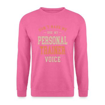 Entraîneur personnel Profession Travailleur d’anniversaire - Sweat-shirt Unisexe - rose - Devant