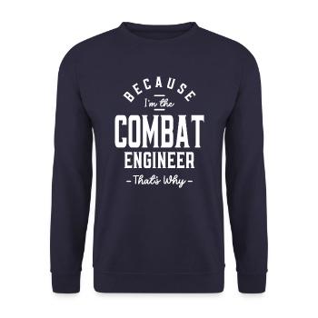 Combat Engineer Job Title Profession - Unisex Sweatshirt - navy - Front - Alina (178cm) & Michal (187cm)