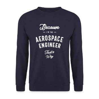 Aerospace Engineer Job Title Profession - Unisex Sweatshirt - navy - Front - Alina (178cm) & Michal (187cm)
