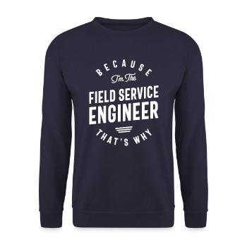 Field Service Engineer Job Title Profession - Unisex Sweatshirt - navy - Front - Alina (178cm) & Michal (187cm)