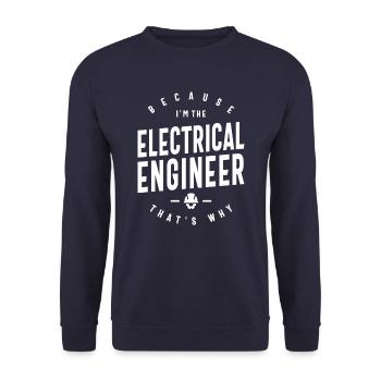 Electrical Engineer Job Title Profession - Unisex Sweatshirt - navy - Front - Alina (178cm) & Michal (187cm)