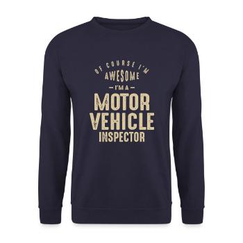 Awesome I'm a Motor Vehicle Inspector Funny Job - Unisex Sweatshirt - navy - Front - Alina (178cm) & Michal (187cm)